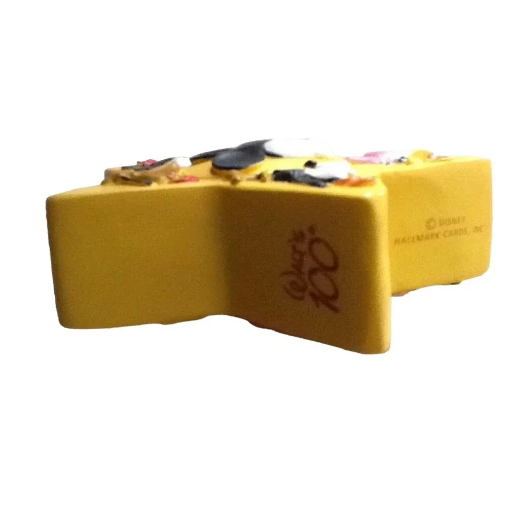 1928-2001 Disney Hallmark Yellow Star Card Holder Mickey Goofy Pluto Donald